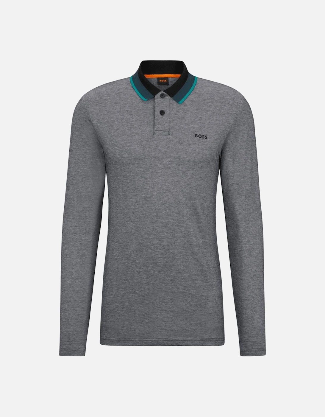 Peoxford Regular Fit Long Sleeve Dark Grey Polo Shirt, 4 of 3