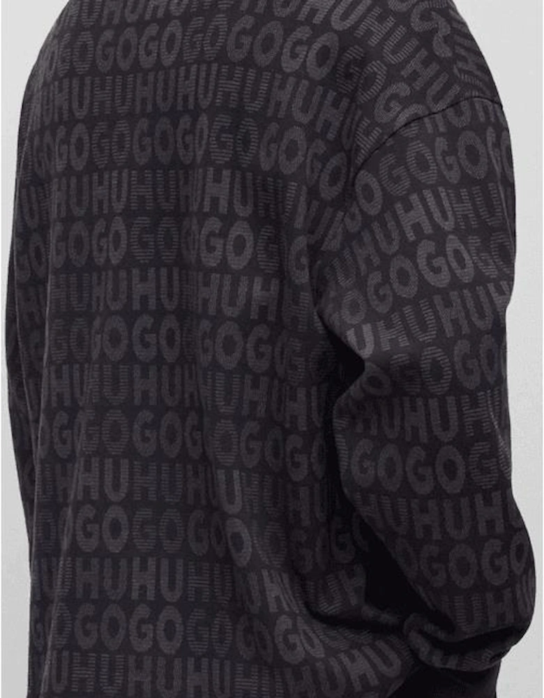 Dippins Allover Logo Dark Grey Sweatshirt