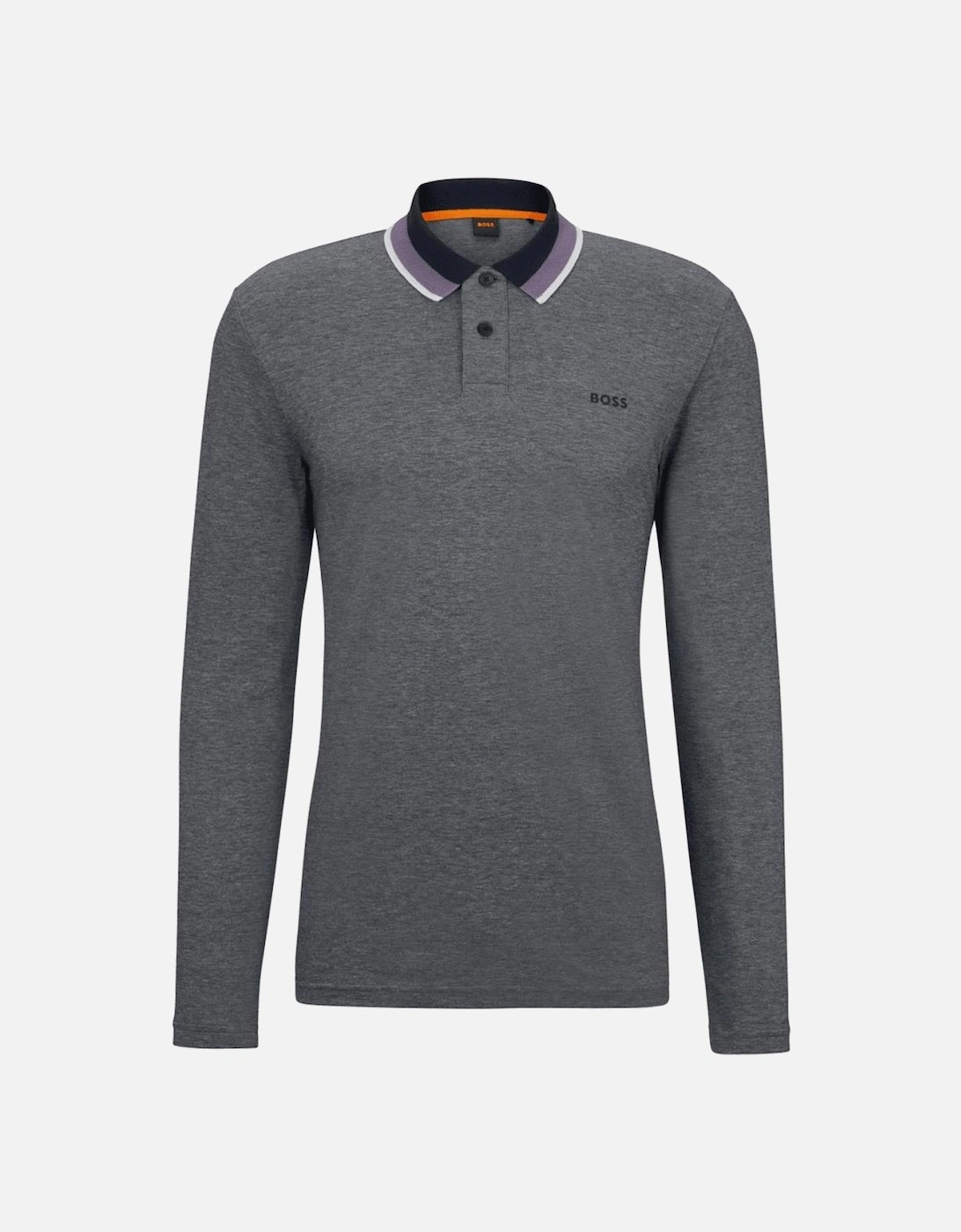 Peoxford Regular Fit Long Sleeve Navy Polo Shirt, 4 of 3