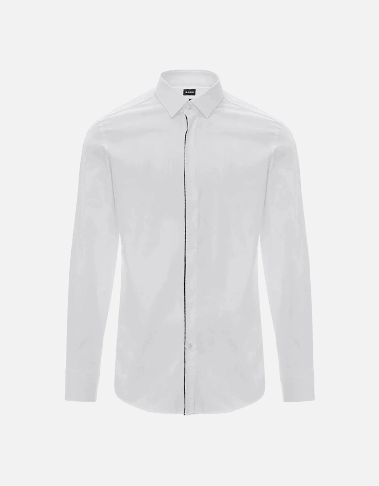 Hank-Party Cotton Slim Fit White Shirt