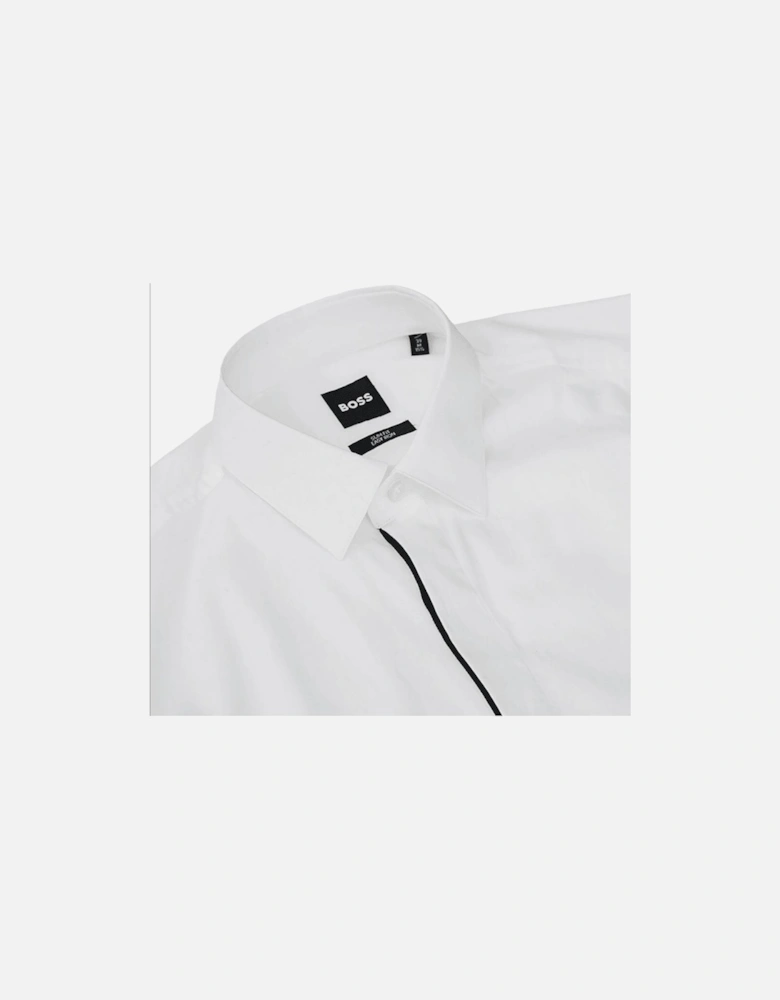 Hank-Party Cotton Slim Fit White Shirt