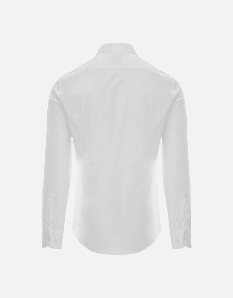 Hank-Party Cotton Slim Fit White Shirt