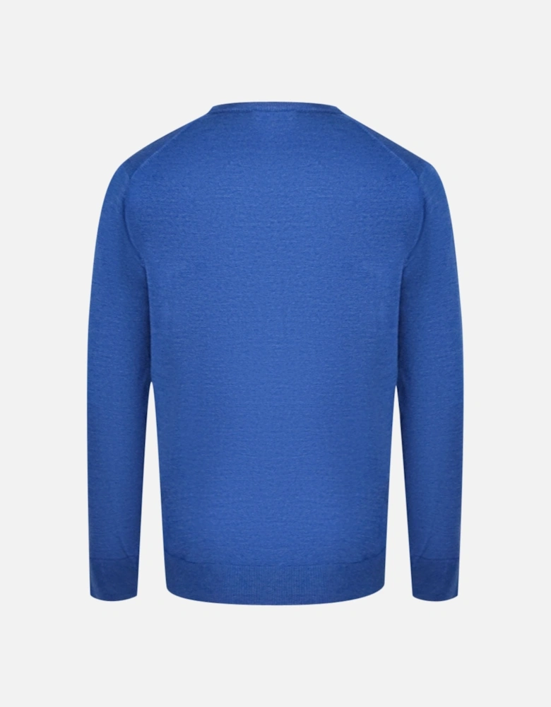 Check A Logo Blue V-Neck Jumper