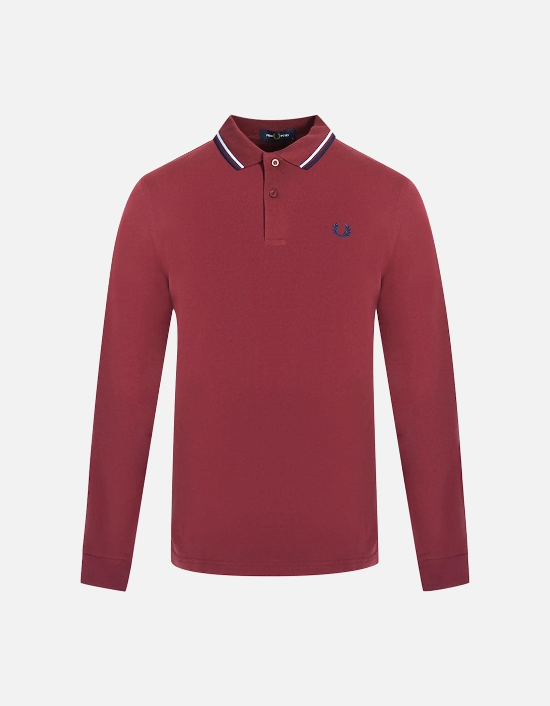 Twin Tipped Long Sleeve Red Polo Shirt, 3 of 2