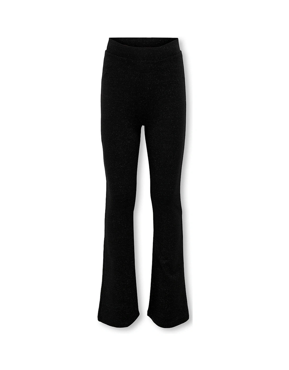 Girls Lurex Flared Trousers - Black, 3 of 2