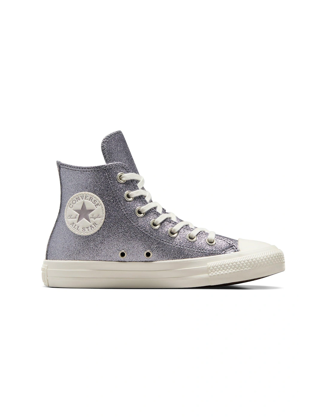 Chuck Taylor All Star Sparkle Party Hi-Top Trainers - Silver, 7 of 6