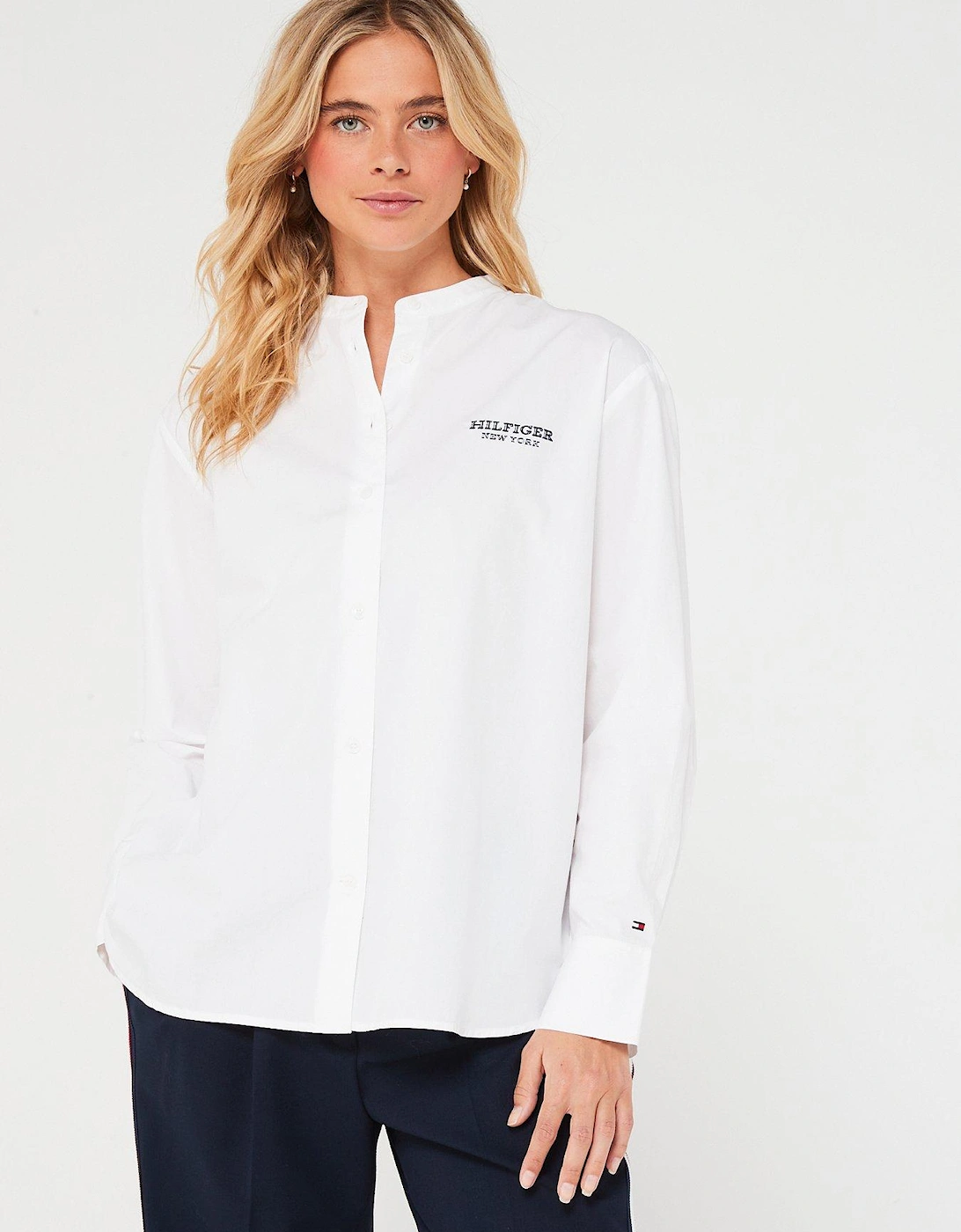 Embroidered Easy Fit Shirt - White, 5 of 4
