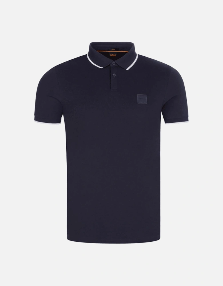 Passertip Embroidered Logo Slim Fit Navy Polo Shirt