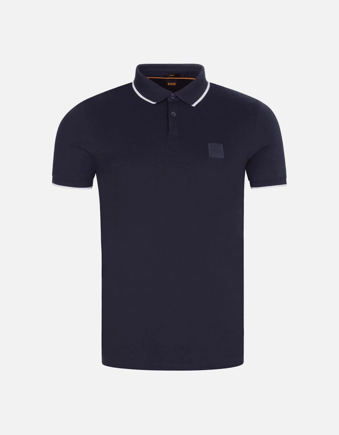 Passertip Embroidered Logo Slim Fit Navy Polo Shirt, 3 of 2