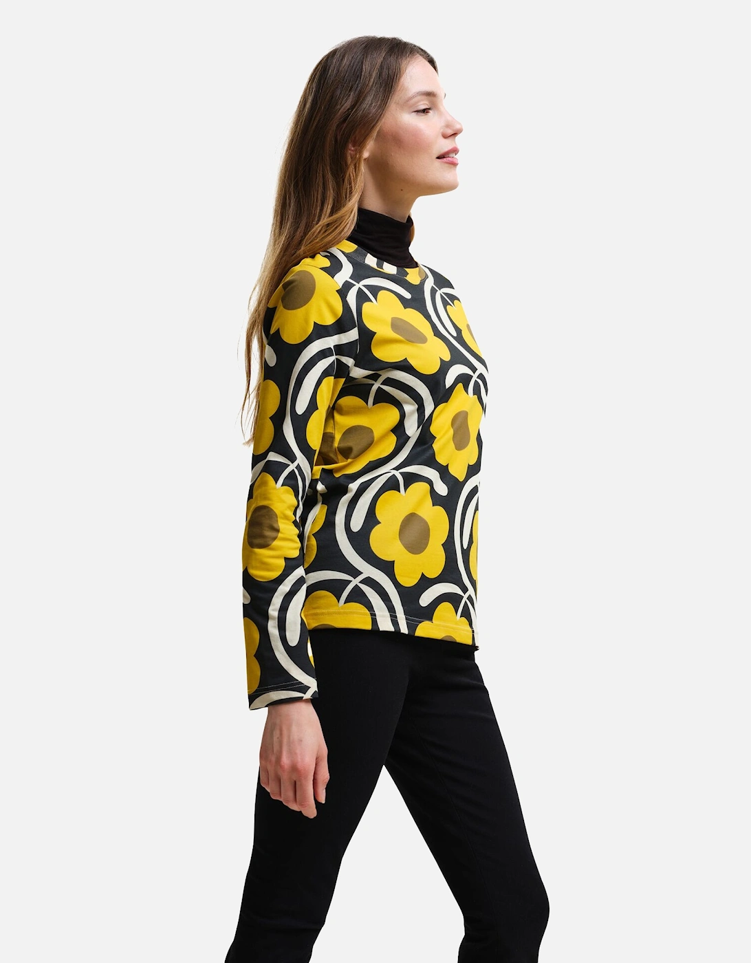 Womens/Ladies Orla Kiely Flower Long-Sleeved Winter T-Shirt