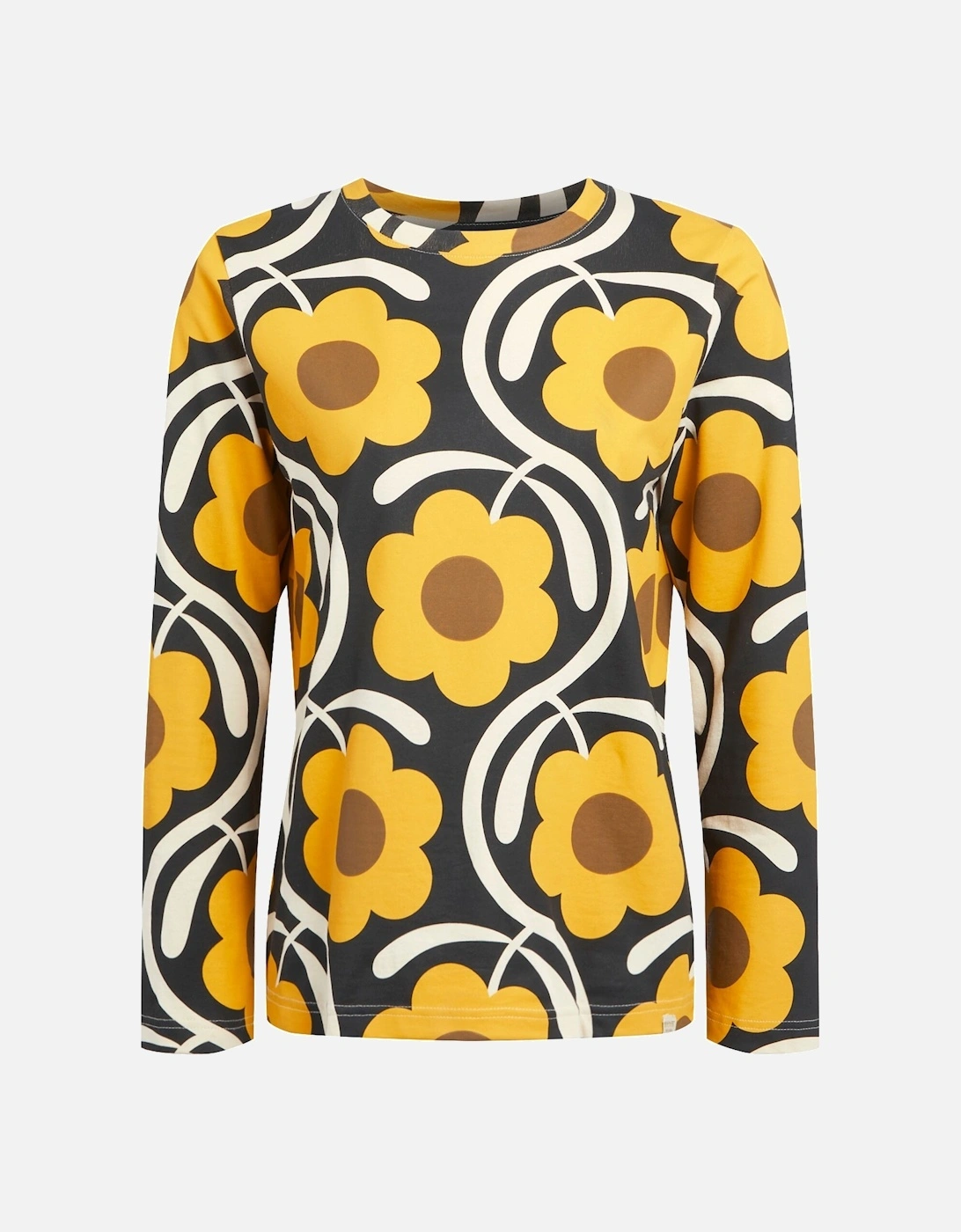 Womens/Ladies Orla Kiely Flower Long-Sleeved Winter T-Shirt, 6 of 5