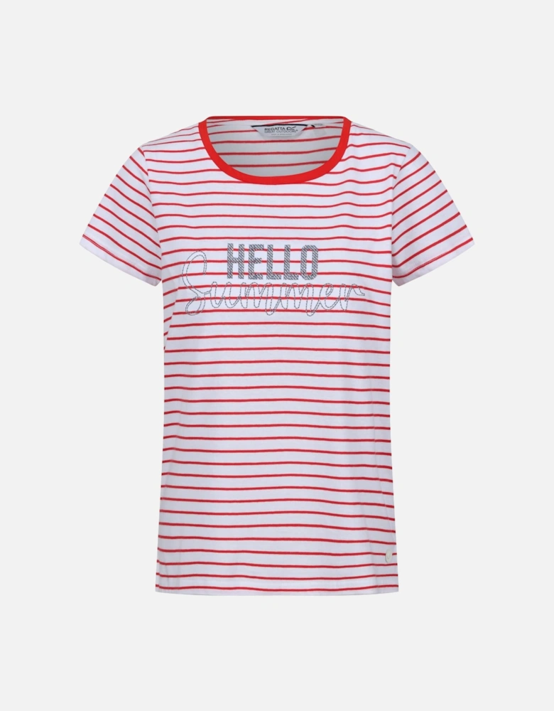 Womens/Ladies Odalis II Hello Summer Striped T-Shirt