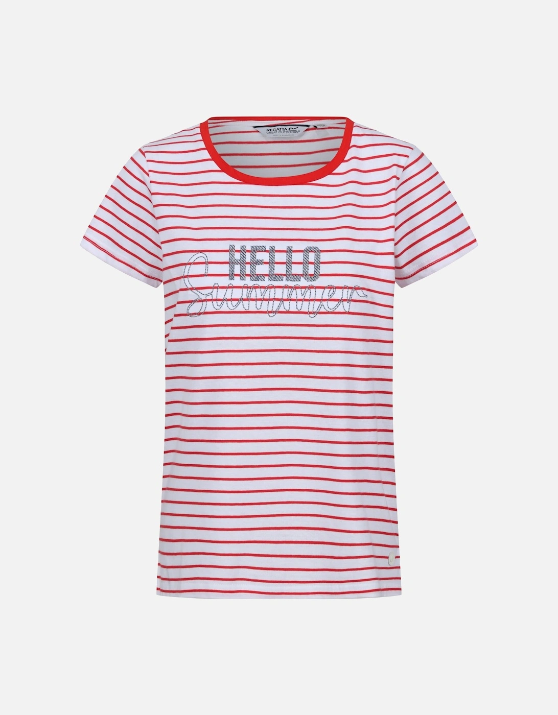 Womens/Ladies Odalis II Hello Summer Striped T-Shirt, 6 of 5