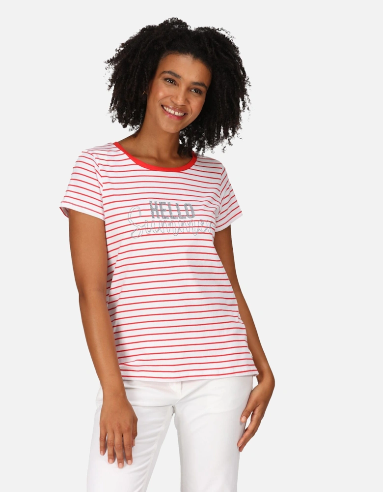 Womens/Ladies Odalis II Hello Summer Striped T-Shirt