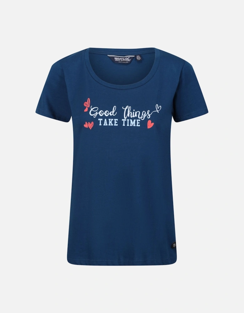 Womens/Ladies Filandra VII Good Things Take Time Heart T-Shirt
