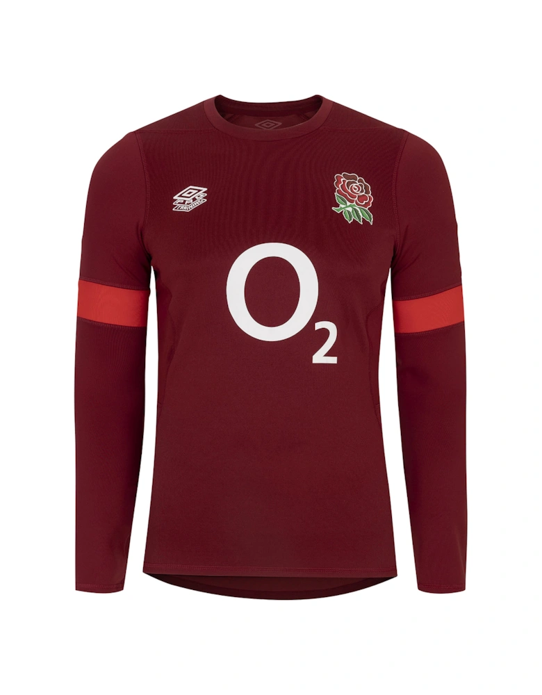 Mens 23/24 England Rugby Long-Sleeved Training Contact Jersey