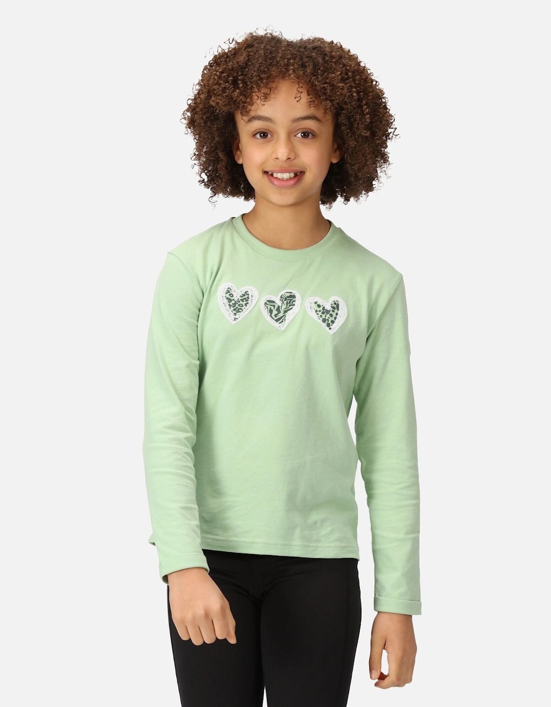 Childrens/Kids Wenbie III Heart Long-Sleeved T-Shirt