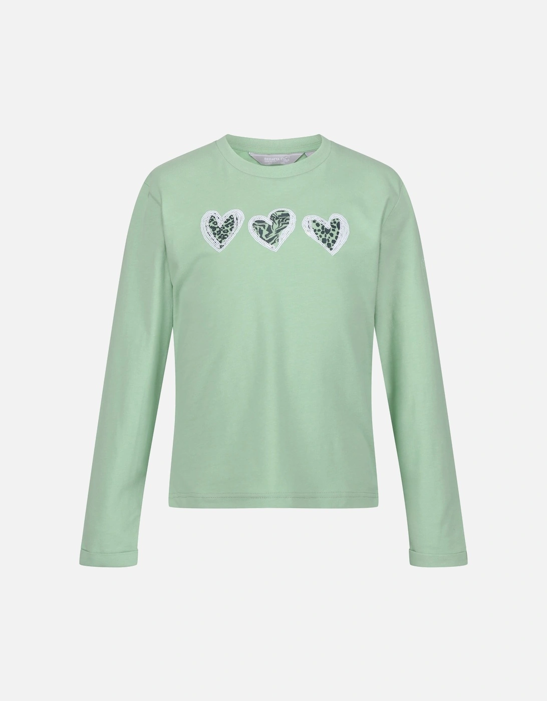 Childrens/Kids Wenbie III Heart Long-Sleeved T-Shirt, 6 of 5