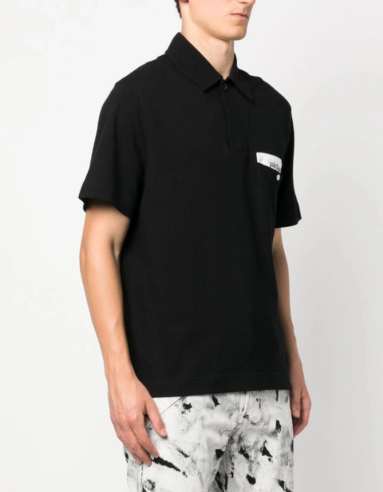 Sartorial Tape Button Polo Black