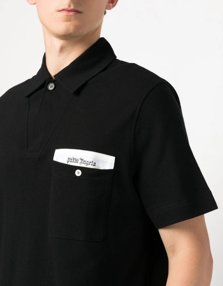 Sartorial Tape Button Polo Black