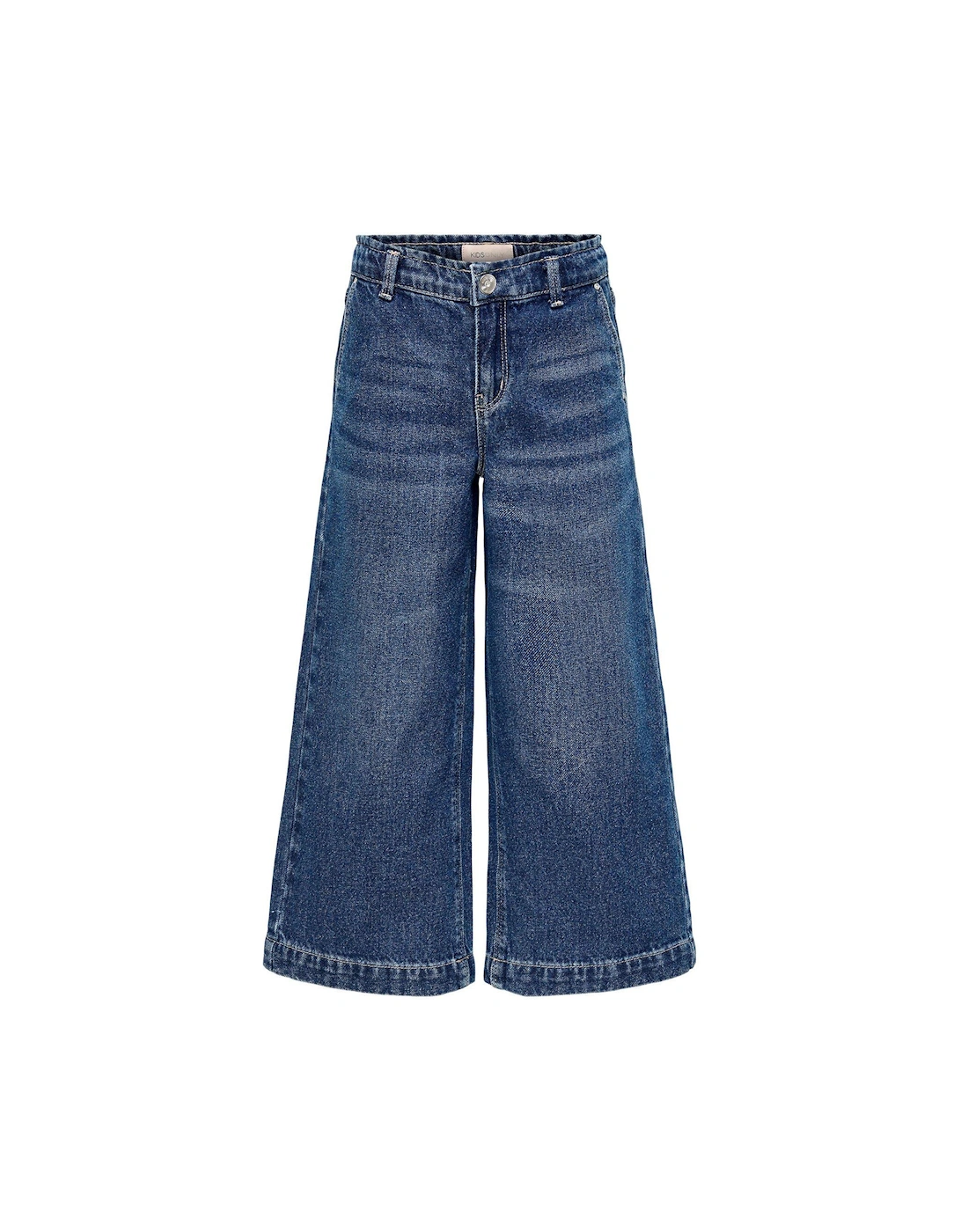 Girls Comet Wide Leg Jeans - Dark Blue Denim, 4 of 3