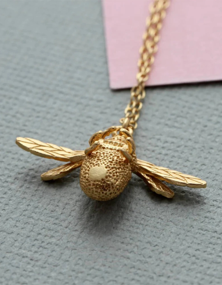Bumble Bee Necklace Gold