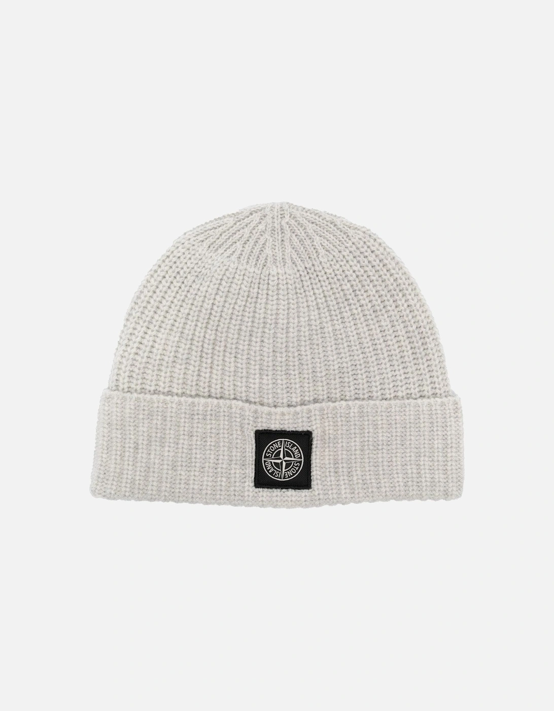 Compass motif ribbed-knit Beanie in Light Grey, 3 of 2