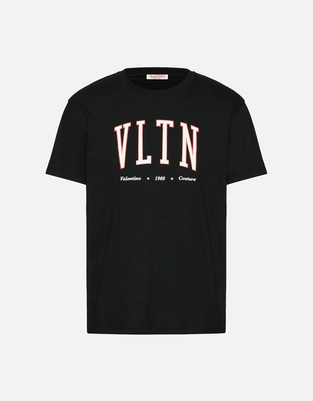 VLTN Print College Logo T-Shirt in Black, 5 of 4