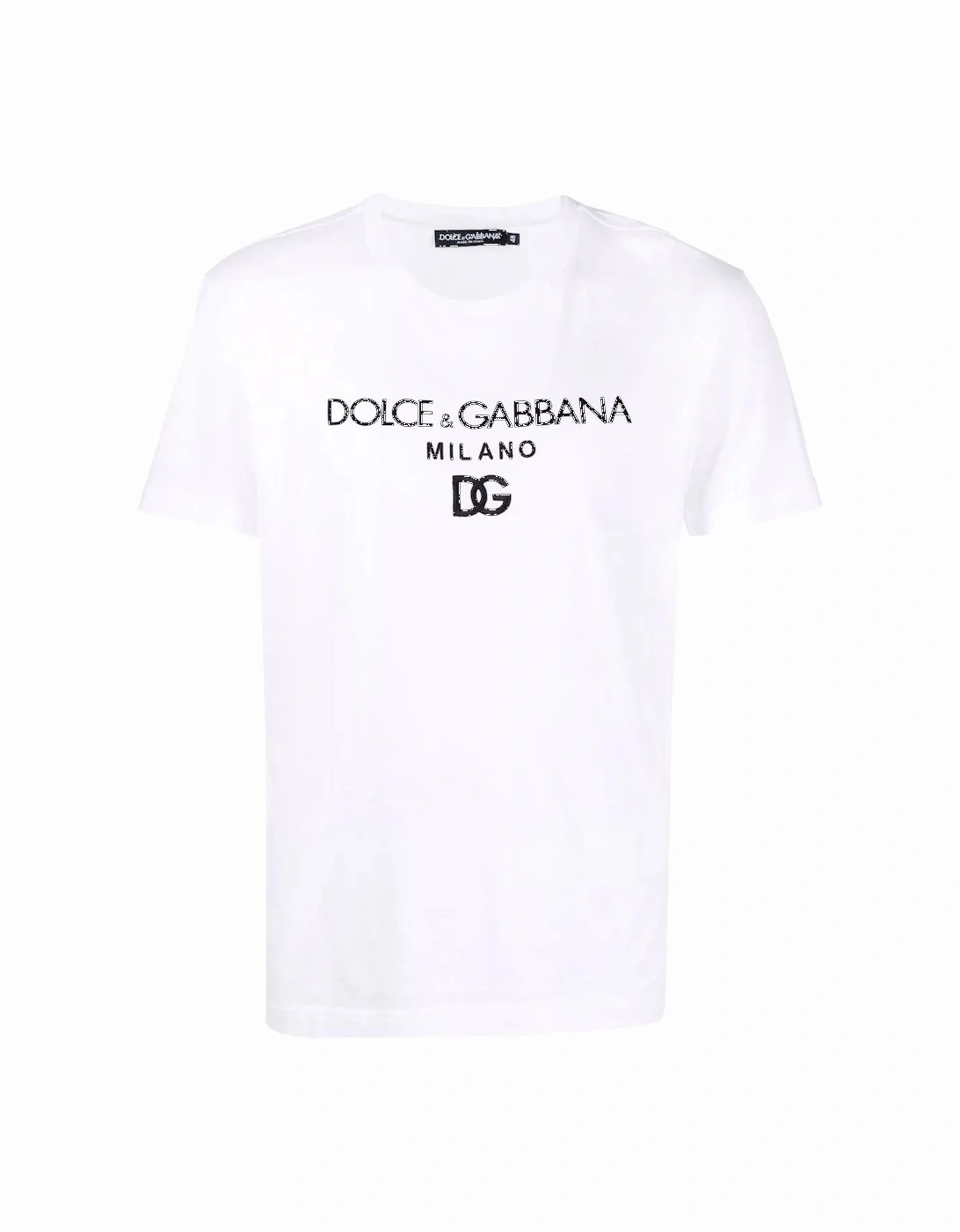 Cotton T-shirt with DG Embroidery and Patch White, 6 of 5
