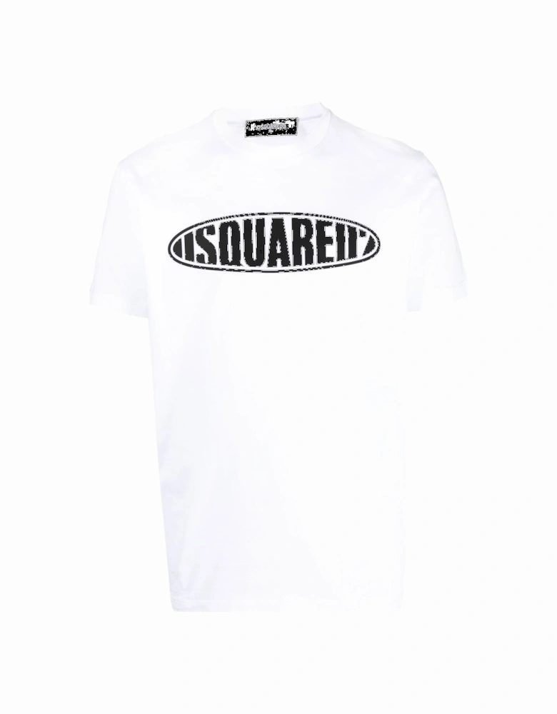 Surf Board logo print T-Shirt in White