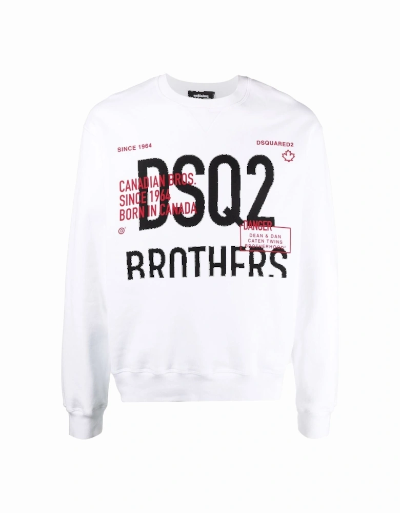 DSQ2 Brothers Sweatshirt White