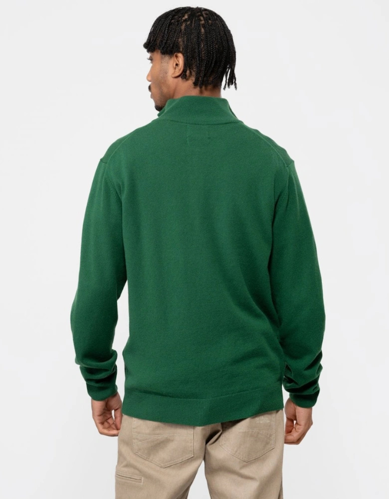 Mens Superfine Lambswool Half Zip Cardigan
