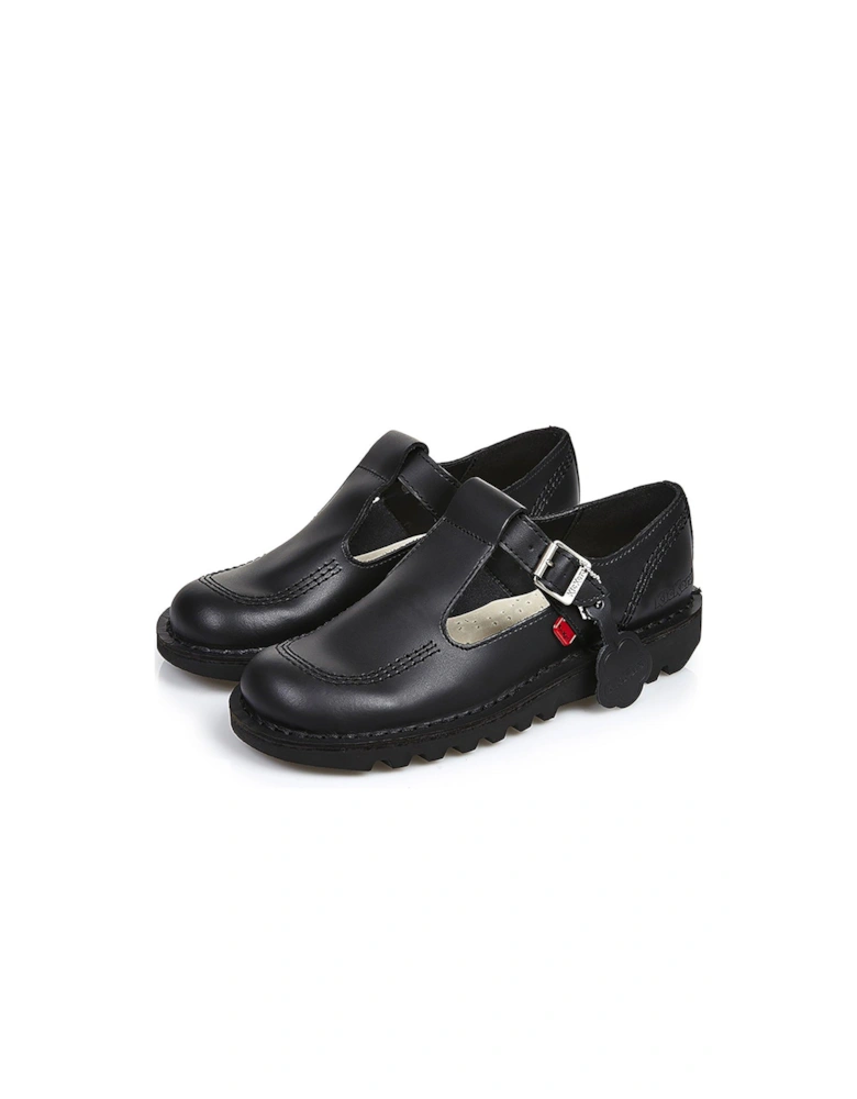 Kick Lo Aztec Leather Flat Shoe - Black