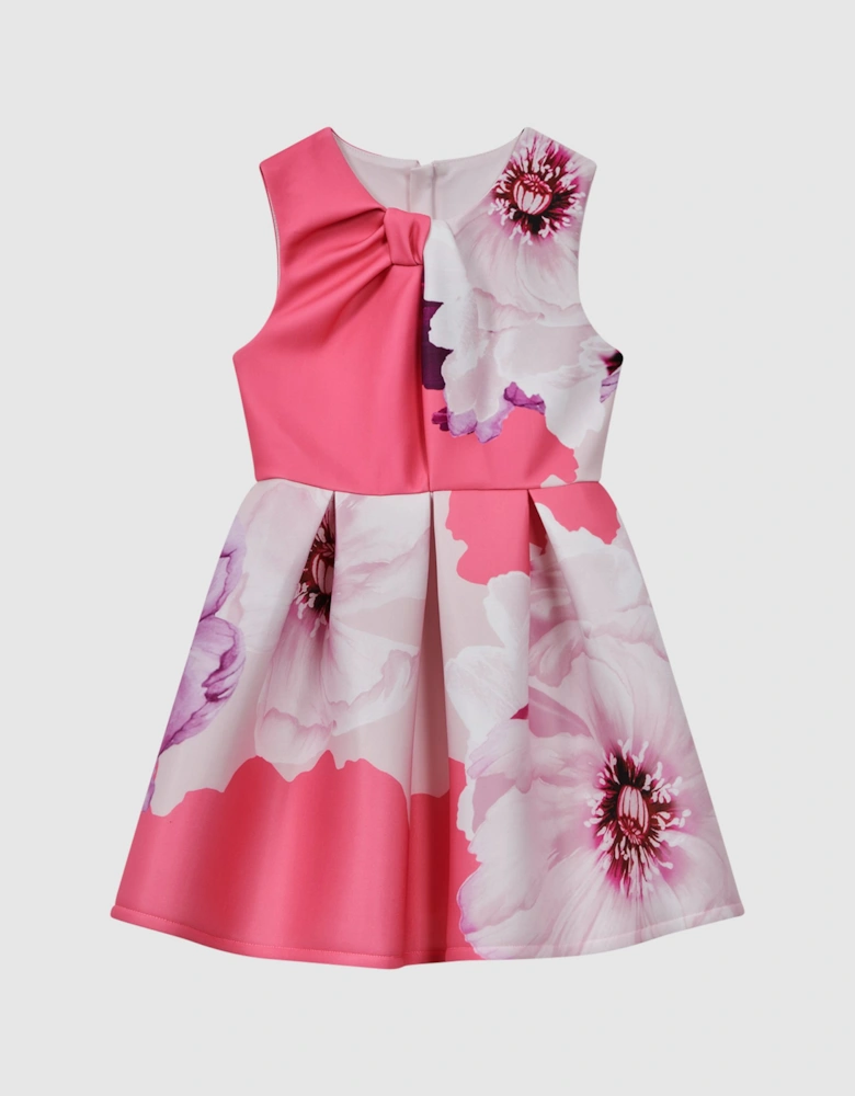 Scuba Floral Print Dress