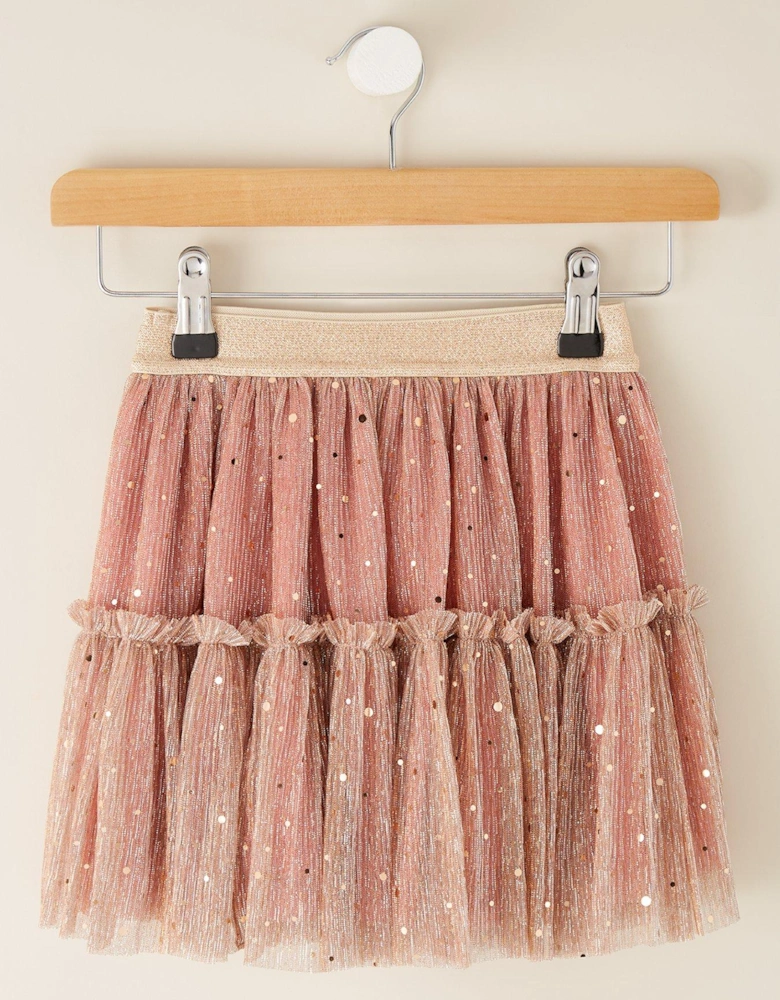 Children's Pink and Gold Shimmer Tutu Skirt