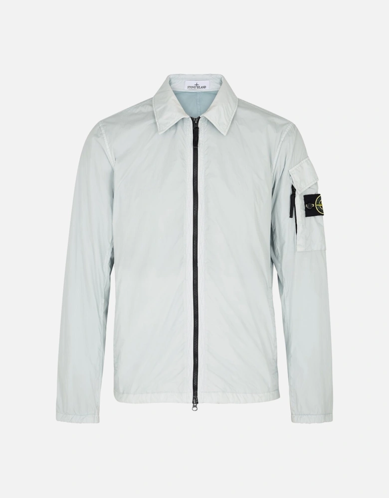 Crinkle Reps Pearl Grey Shell Overshirt