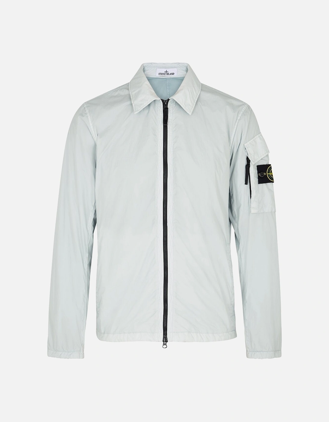 Crinkle Reps Pearl Grey Shell Overshirt, 6 of 5