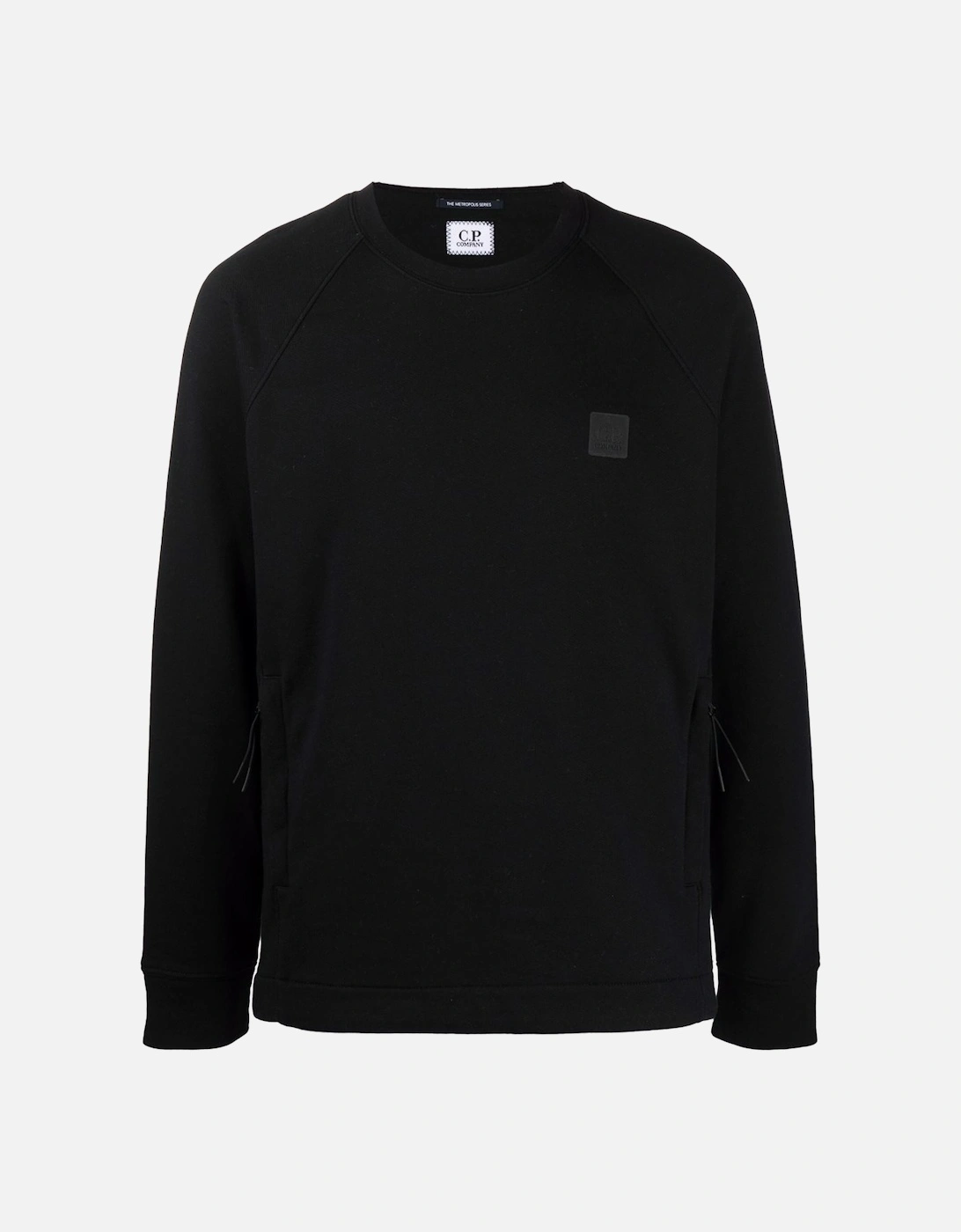 C.P. Company Metropolis Series Diagonal Raised Fleece Sweatshirt in Black, 6 of 5