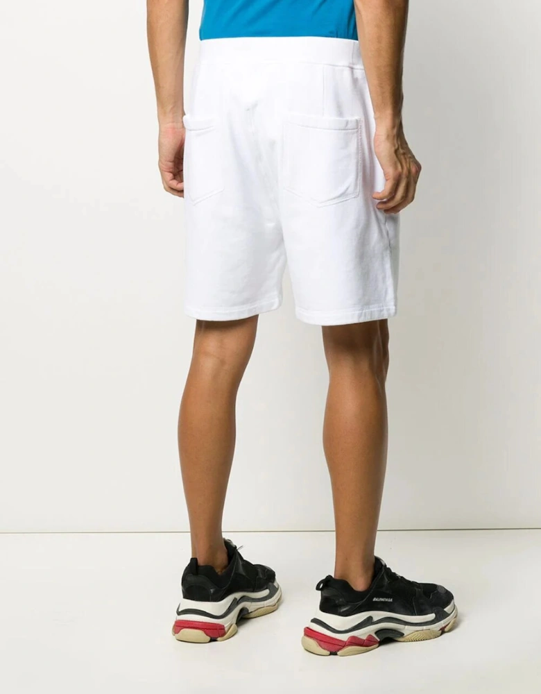 ICON Logo Print Shorts in White