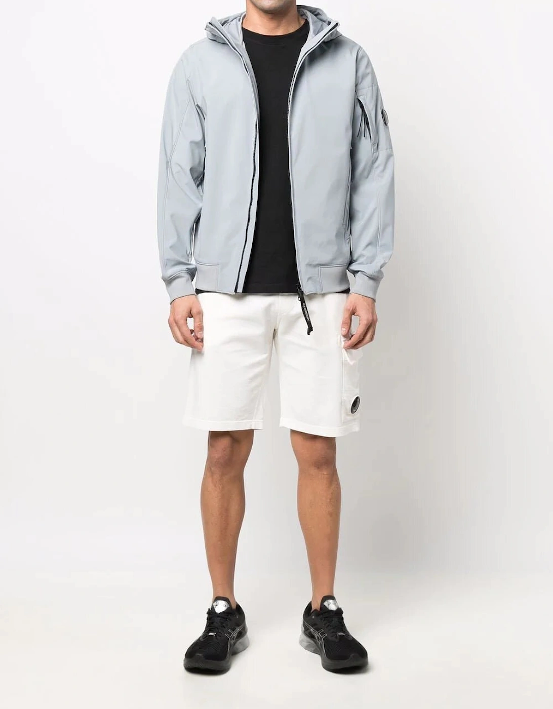 C.P. Company Lens Cotton Shorts in White
