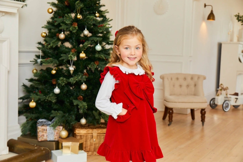 Red Bow Dress Set and Headband