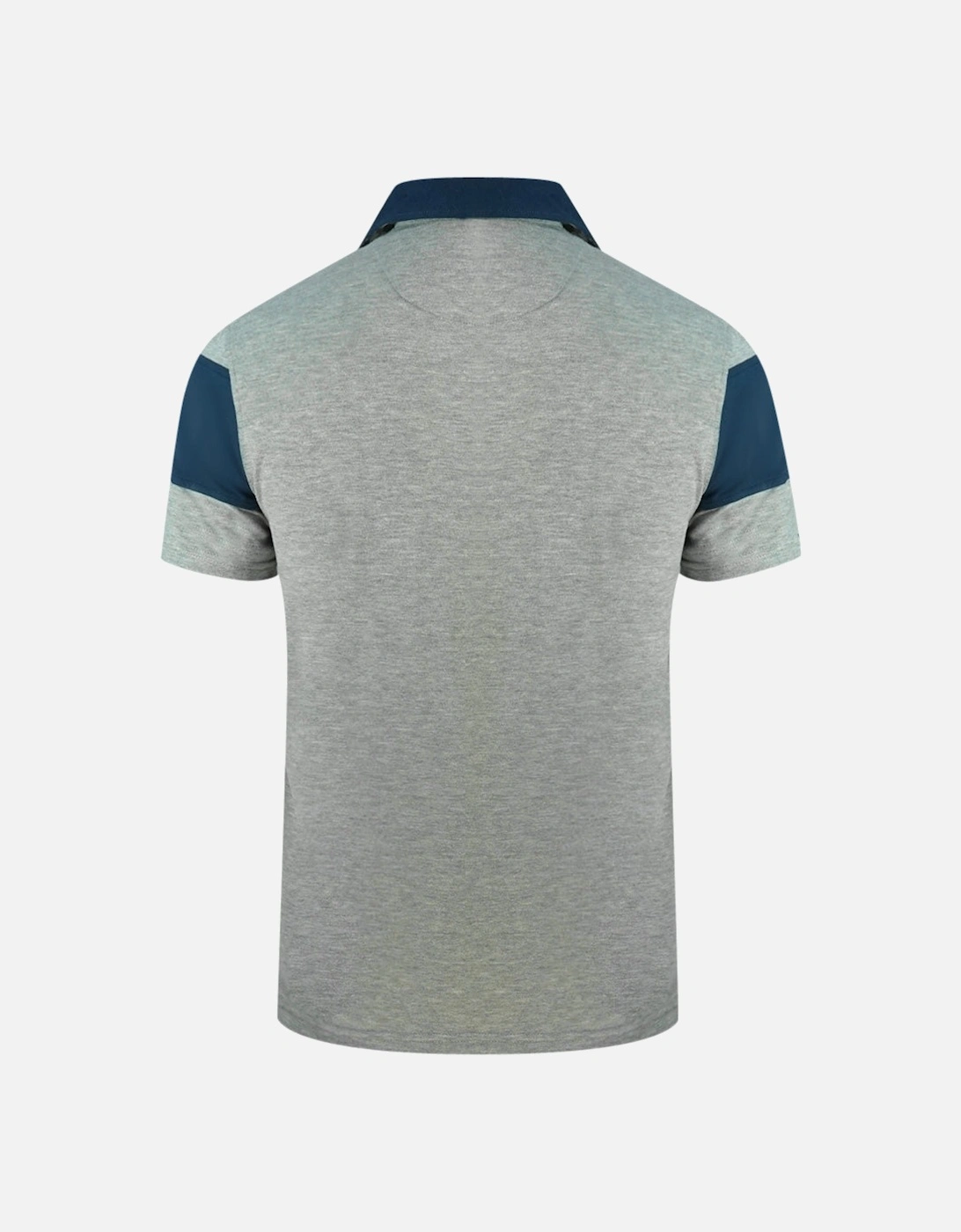 Colour Block Aldis Crest Chest Logo Grey Polo Shirt