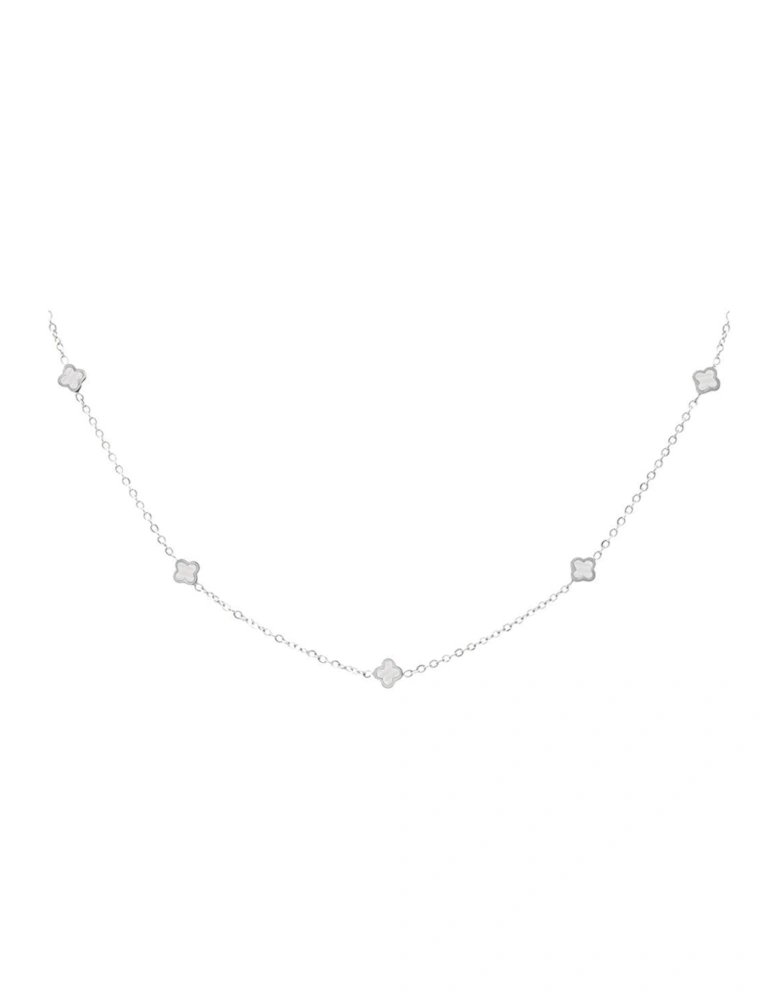 Dainty Luck Necklace Silver & Pearl