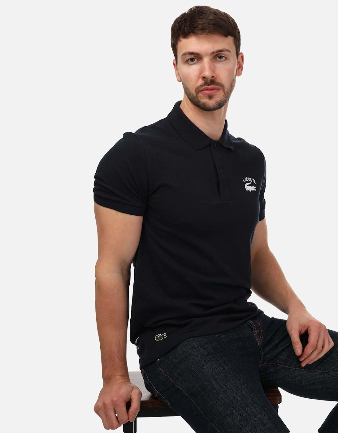 Mens Branded Stretch Cotton Polo Shirt