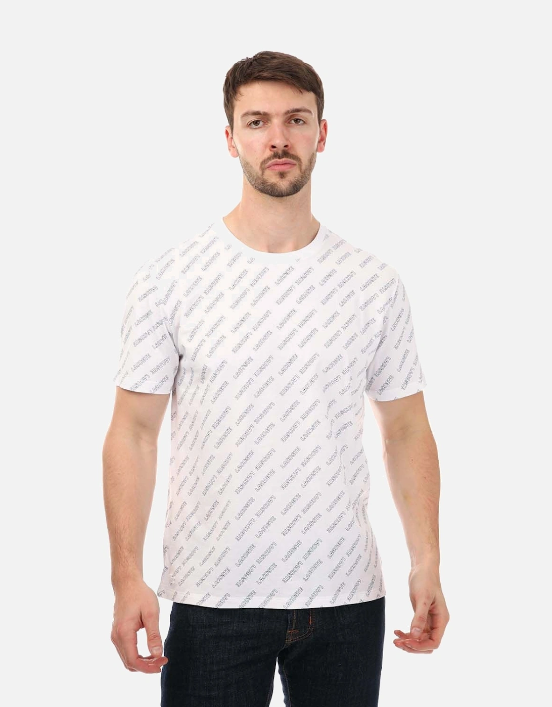 Mens Repeated Logo Lounge T-Shirt, 5 of 4