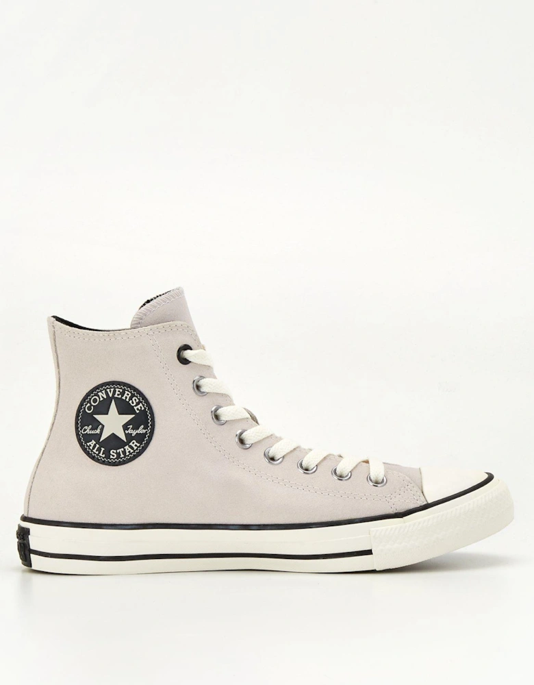 Chuck Taylor All Star Suede Hi-Tops  - Light Grey