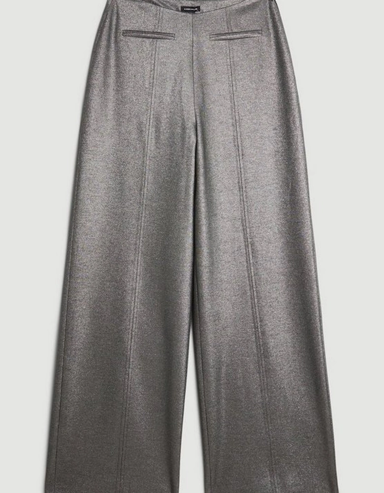 Tailored Compact Stretch Sparkle Pocket Detail Trousers