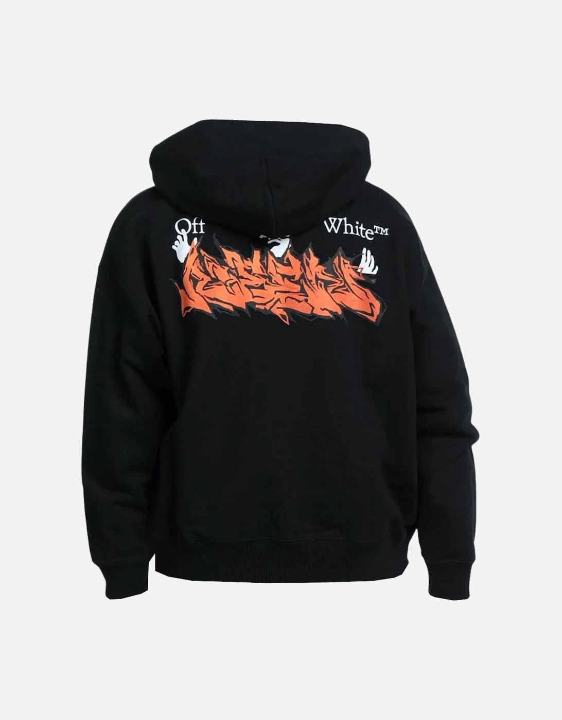 Marker Graffiti Spray Design Logo Hoodie in Black