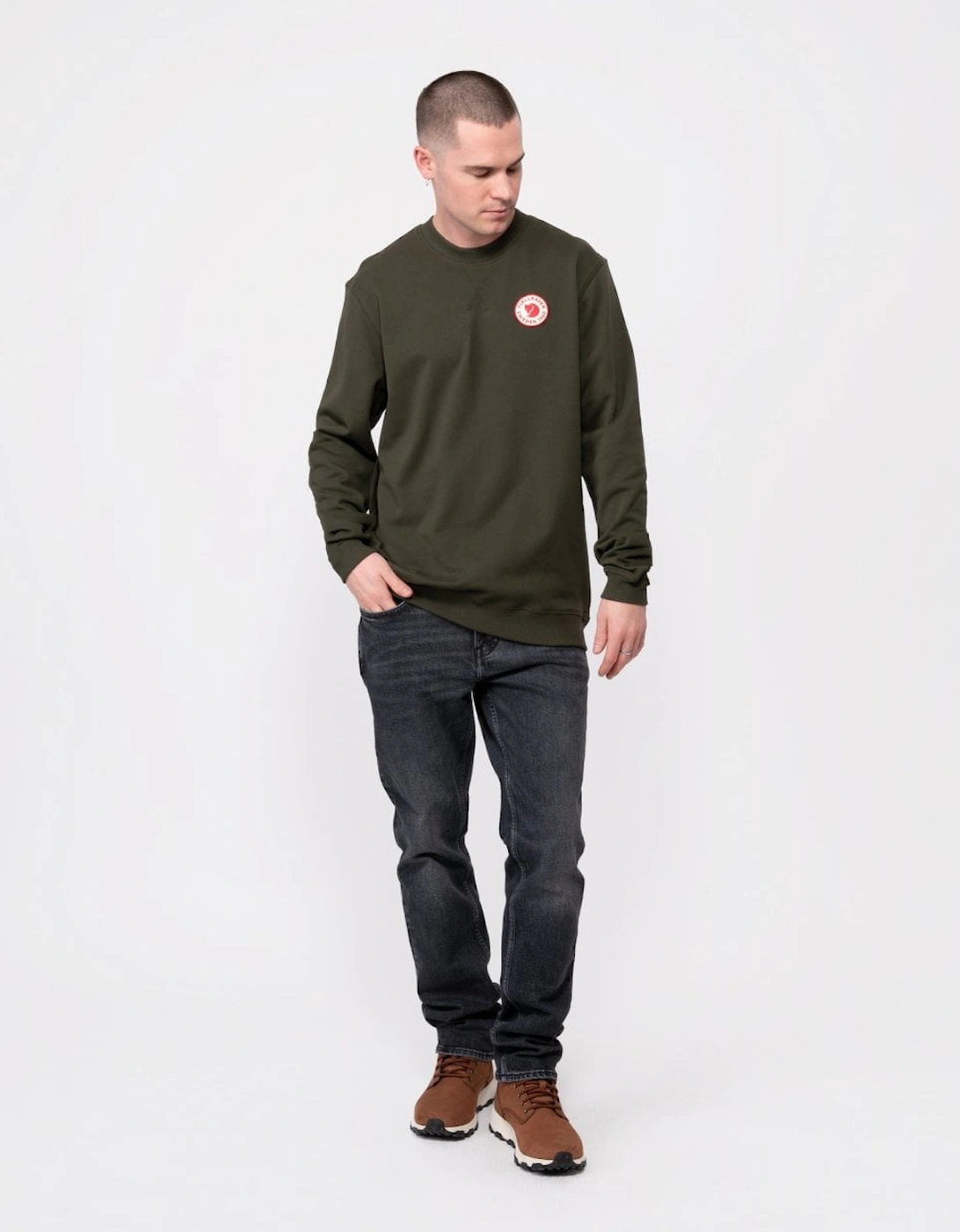 Fjallraven Men's Tan 1960 Logo Badge Sweatshirt - - : Regular/36 S