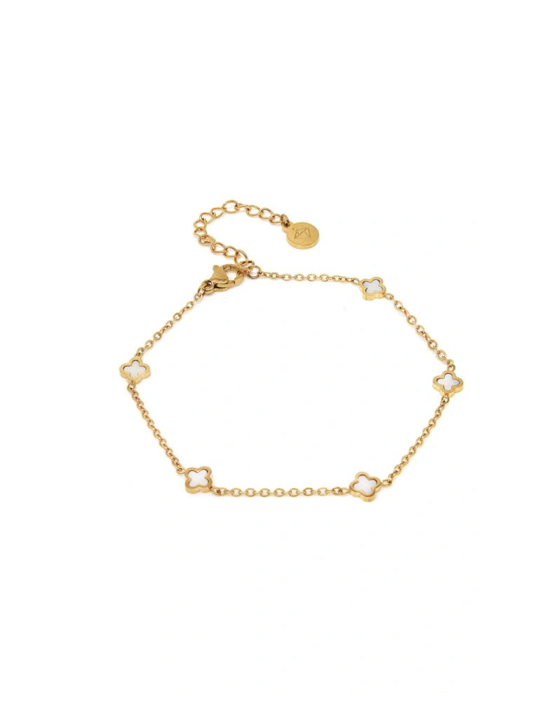 Dainty Luck Bracelet - Gold & pearl